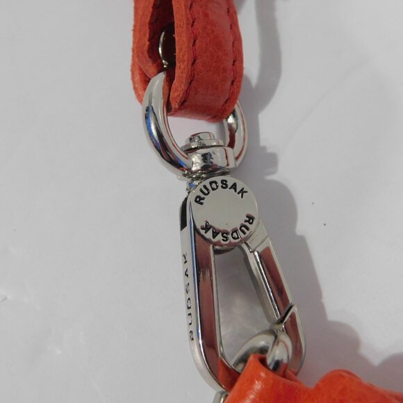 RUDSAK Burnt Orange leather Halo Mini Clutch Crossbody Bag  Purse Wallet - Picture 3 of 9